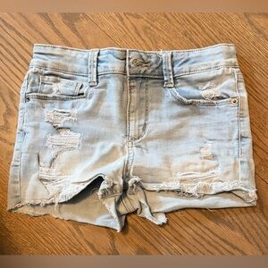 Arizona Jean Company Light Blue Distressed Shorts